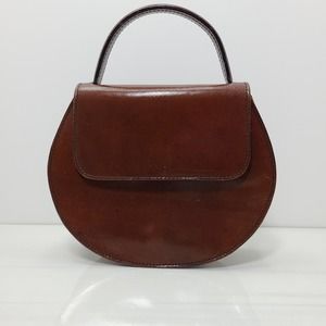 Brown Leather Top-Handle Bag